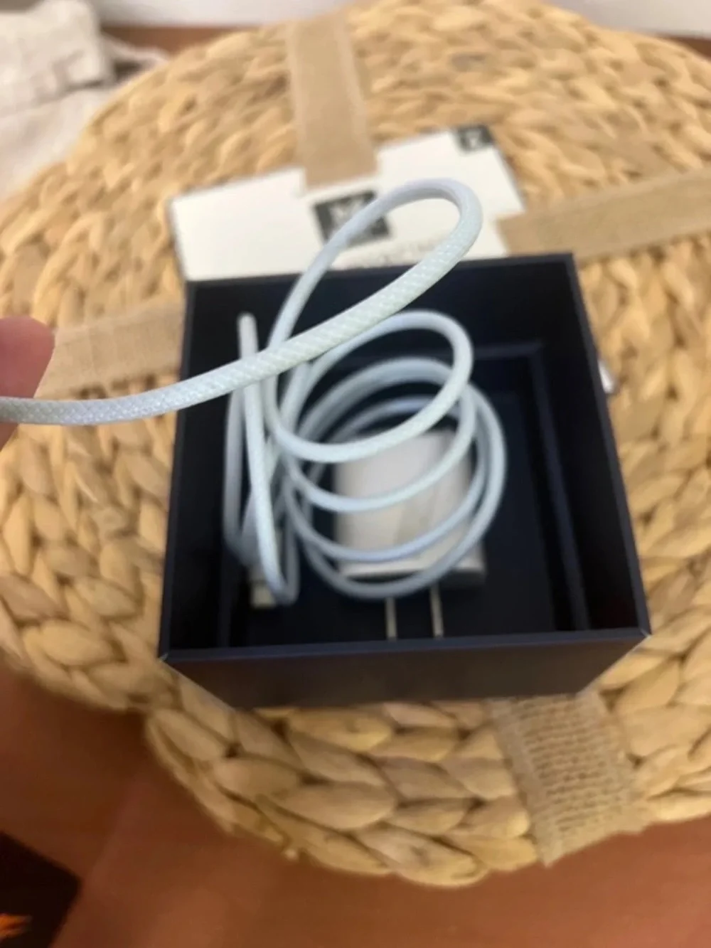 Apple HomePod mini Box — Black with Blue and Orange Gradient Text